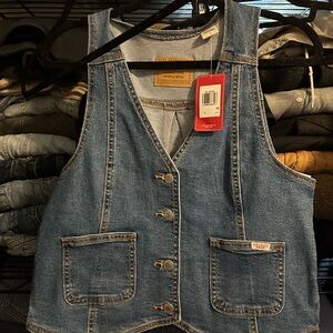 Denim Button-Up Vest